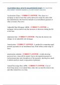 CALIFORNIA REAL ESTATE SALESPERSON  EXAM 