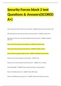 Security Forces block 2 test Questions & Answers&lpar;SCORED A&plus;&rpar;