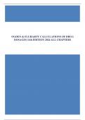 OGDEN & FLUHARTY CALCULATIONS OF DRUG DOSAGES 11th EDITION 2024 ALL CHAPTERS&period;