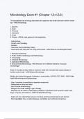 Microbiology Exam -1 &lpar;Chapter 1&comma;3&comma;4&comma;5&comma;6&rpar; Questions & 100&percnt; Verified Correct Answers with complete solutions &lpar;Latest update 2024 2025
