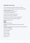 Medication Admin Exam Questions & 100&percnt; Verified Correct Answers with complete solutions &lpar;Latest update 2024 2025