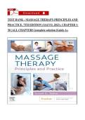 TEST BANK - MASSAGE THERAPY-PRINCIPLES AND PRACTICE&comma; 7TH EDITION &lpar;SALVO&comma; 2023&rpar;&comma; CHAPTER 1-30 &vert; ALL CHAPTERS &vert;complete solution &vert;Guide A&plus;