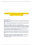   LCP4801 International Law Questions And Answers 100&percnt; Verified&period;