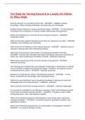Test Bank for Nursing Research in Canada 5th Edition by Mina Singh