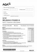AQA GCSE RELIGIOUS STUDIES B PAPER 2Y 2024 &lpar;8063&sol;2Y&colon; Perspectives on faith JUDAISM&rpar;