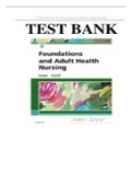 TEST BANK FOR FOUNDATIONS AND ADULT HEALTH NURSING 8TH EDITION BY COOPER &period;1 TO 21 CHAPTERS UPDATED