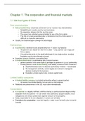 Summary finance 1 for IBA