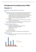 summary management accounting