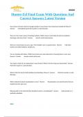 Hunter-Ed Final Exam With Questions And Correct Answers Latest Version