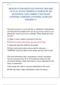 HESI RN FUNDAMENTALS BUNDLED EXAMS NEWEST 2024&sol;2025  COMPLETE WITH  QUESTIONS AND CORRECT DETAILED ANSWERS WITH RATIONALES&vert;ALREADY GRADED A&plus;&vert;&vert;NEWEST VERSION&excl;&excl;