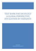 Test Bank for Sociology A Global Perspective 8th Edition by Ferrante