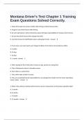  Montana Driver's Test Chapter 1 Training Exam Questions Solved Correctly&period;
