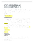 ATI PHARMACOLOGY ASSESSMENT &lpar;B&rpar; latest 2022 graded a plus