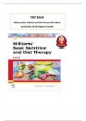 TEST BANK For- Williams Basic Nutrition by Staci Nix&comma; I&vert;SBN&colon; 9780323653763&comma;&comma; ITEST BANK For- Williams Basic Nutrition&comma; All 23 Chapters Covered&comma; Verified newest Edition &vert;graded A&plus;