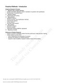 EMPIRICAL RESEARCH METHOD NOTES