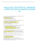 Baluga 2021 SOLUTION ALL ANSWERS LATEST EDITION GUARANTEE GRADE A&plus;