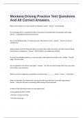  Montana Driving Practice Test Questions  And All Correct Answers&period;