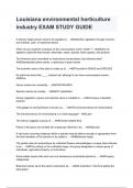 Louisiana environmental horticulture industry EXAM STUDY GUIDE questions with answers graded A&plus; 2024&sol;2025