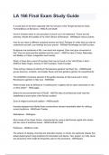 LA 166 Final Exam Study Guide questions with answers graded A&plus; 2024&sol;2025