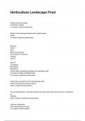 Horticulture Landscape Final questions with answers graded A&plus; 2024&sol;2025