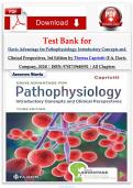 Test Bank for Davis Advantage for Pathophysiology&colon; Introductory Concepts and Clinical Perspectives&comma; 3rd Edition by Theresa Capriotti &lpar;F&period;A&period; Davis Company&comma; 2024&rpar; &vert; ISBN&colon; 9781719648592 &vert; All Chapters