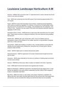 Louisiana Landscape Horticulture A-M questions with answers graded A&plus; 2024&sol;2025