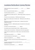Louisiana Horticulture License Review questions with answers graded A&plus; 2024&sol;2025