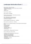 Landscape Horticulture Exam 1 questions with answers graded A&plus; 2024&sol;2025
