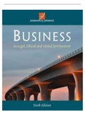 Business Its Legal, Ethical, and Global Environment, 10e Jennings (COMPLETE TESTBANK)  UPDATED 