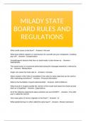 MILADY STATE BOARD RULES AND REGULATIONS