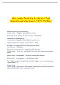  Wisconsin Pesticide Applicator Test Questions And Answers 100&percnt; Verified&period;