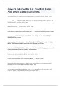 Drivers Ed chapter 6-7  Practice Exam And 100&percnt; Correct Answers&period;