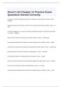  Driver's Ed Chapter 11 Practice Exam Questions Solved Correctly&period;