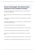  Driver's Ed&colon;Chapter 18 Practice Exam Questions And Complete Answers&period;