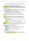 Samenvatting &plus; Aantekeningen Sociale psychologie