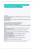 WGU D426 Data Management exam with complete solutions 2024&lowbar;2025&period;