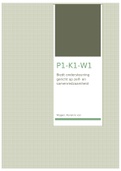 P1-K1-W1 Biedt ondersteuning gericht op zelf- en samenredzaamheid