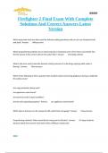 Firefighter 2 Final Exam With Complete Solutions And Correct Answers Latest Version