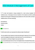 HESI Module 5 Management of Care  Questions and Verified Answers &lpar;2024 &sol; 2025&rpar;&comma; 100&percnt; Guarantee Pass