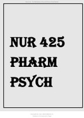 NUR 425 PHARM PSYCH FINAL STUDY GUIDE NOTES EXAM