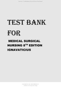 TEST BANK FOR MEDICAL SURGICAL NURSING 8TH EDITION IGNAVATICIUS