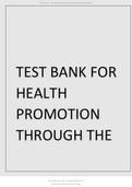 TEST BANK FOR HEALTH PROMOTION THROUGH THE LIFE SPAN 8TH EDITION EDELMAN&period;