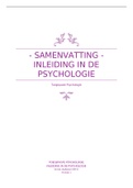 Samenvatting - Inleiding in de Psychologie