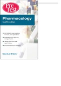 PHARMACOLOGY PRETEST SELF-ASSESSMENT AND REVIEW (PRETEST SERIES) - 12TH EDITION BY MARSHAL SHLAFER