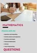 Mathematics questions and Answers