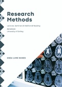 Introductory Psychology I - RESEARCH METHODS
