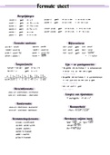 Summary  Wiskunde B Goniometrie formulesheet