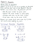 Algebra I: Equations with Problems and Solutions