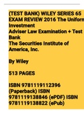 [WILEY FINRA SERIES]VAN BLARCOM, JEFF -Wiley Series 65 Exam Review 2016 + TEST BANK The Uniform Investment Advisor Law Exam