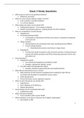 Exam 3 Study Questions and answers 2020-2021